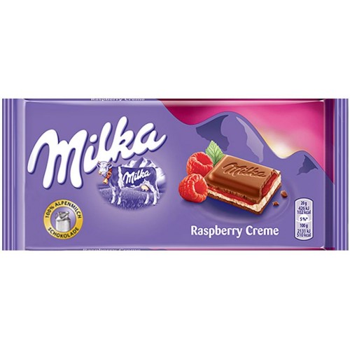Milka Raspberry Cream, 100 g.