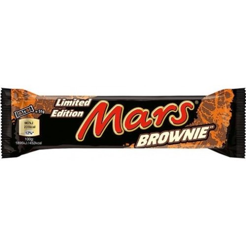 Шоколадный батончик Mars Brownie  51гр